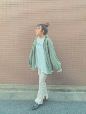 「ミントグリーン」｜「アイテム（その他）」を使った、Kiyoraさん（レディース・160cm）の春コーディネート