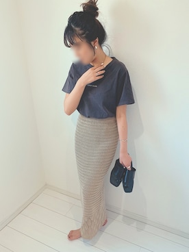 「SENSEOFPLACE」｜「アイテム（アクセサリー）」を使った、Kiyoraさん（レディース・160cm）の春コーディネート