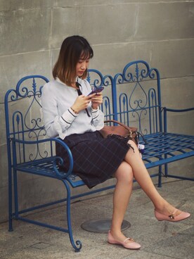 「ROCOCO（ロココ）のアイテム（トップス）」を使った、emmmmma__さん（レディース・168cm）の冬コーディネート