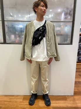 「CAMP7（キャンプセブン）のアイテム（ジャケット/アウター）」を使った、F.Tさん（メンズ・180cm）の春コーディネート