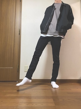 「WYM」｜「アイテム（デニムジャケット）」を使った、🐟しゅん🐟さん（メンズ・175cm）の春コーディネート