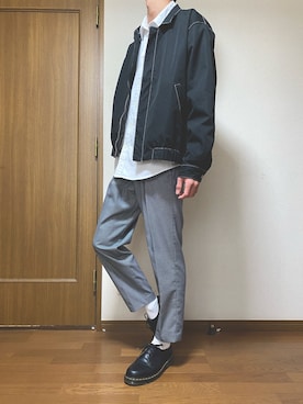 「WYM」｜「アイテム（デニムジャケット）」を使った、🐟しゅん🐟さん（メンズ・175cm）の春コーディネート