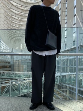 「glabella（グラベラ）のスプリットレザー（牛床革） Uチップ オックスフォード シューズ（ドレスシューズ）」を使った、kazuさん（メンズ・178cm）の春コーディネート