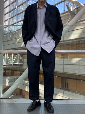 「レースアップシューズ」｜「アイテム（セットアップ）」を使った、kazuさん（メンズ・178cm）の春コーディネート