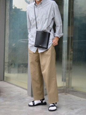 「PUBLIC TOKYO（パブリックトウキョウ）のアイテム（チノパンツ）」を使った、kazuさん（メンズ・178cm）の春コーディネート