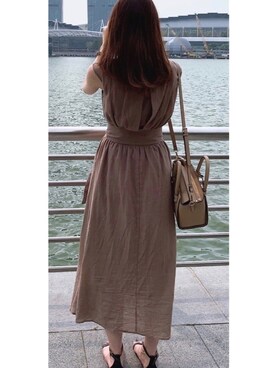 「& chouette（アンドシュエット）のアイテム（ショルダーバッグ）」を使った、みいさん（レディース・169cm）の夏コーディネート