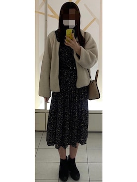 「& chouette（アンドシュエット）のアイテム（ハンドバッグ）」を使った、みいさん（レディース・169cm）の冬コーディネート