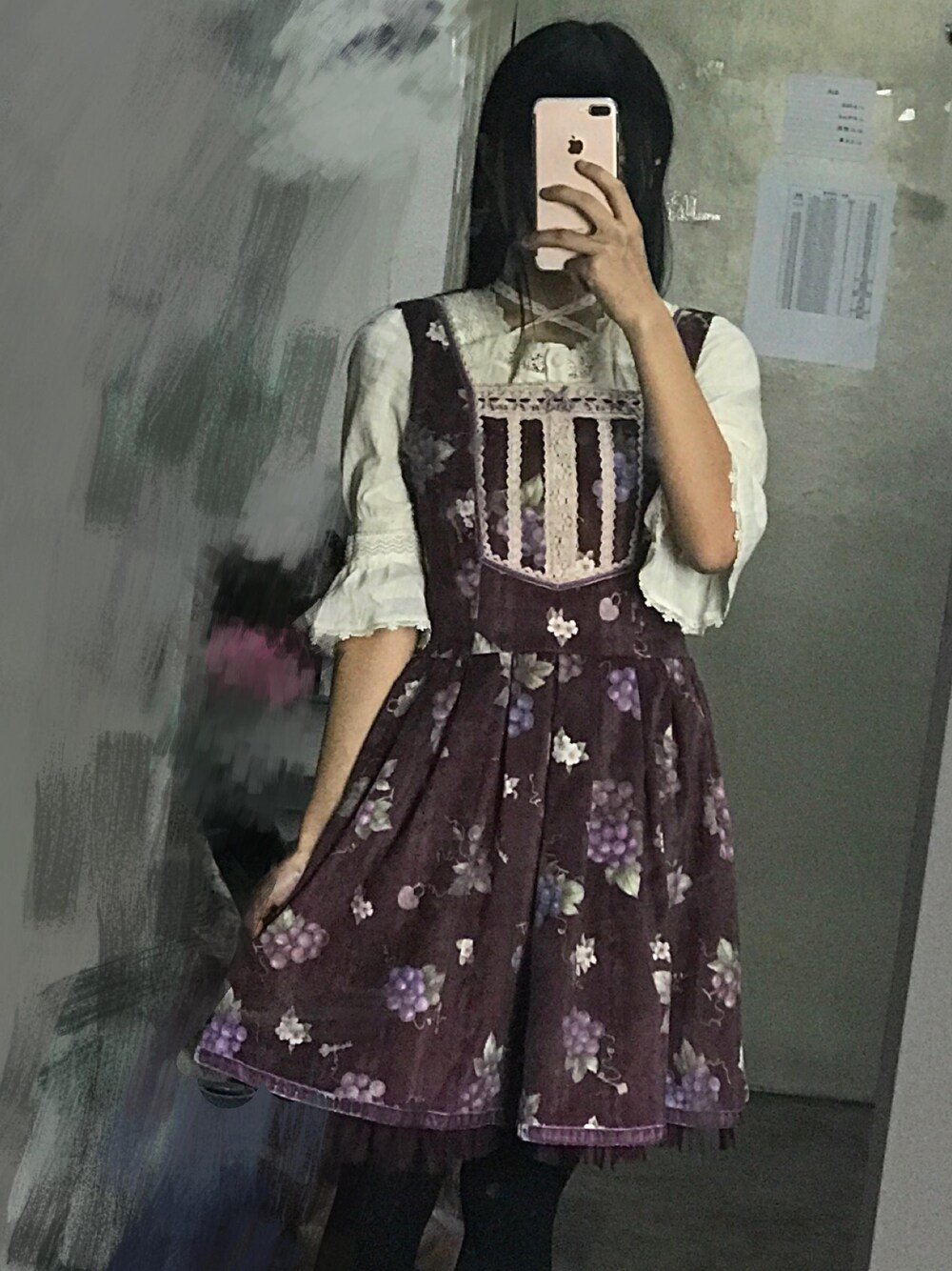 【シークレットハニー】　ぶどう柄　ジャンスカ シークレットハニー】ぶどう柄ジャンスカ
