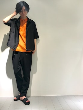 「lot holon（ロットホロン）のアイテム（スラックス）」を使った、r.kobata1204さん（メンズ・182cm）の春コーディネート