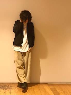 「lot holon（ロットホロン）のアイテム（パンツ）」を使った、r.kobata1204さん（メンズ・182cm）の夏コーディネート