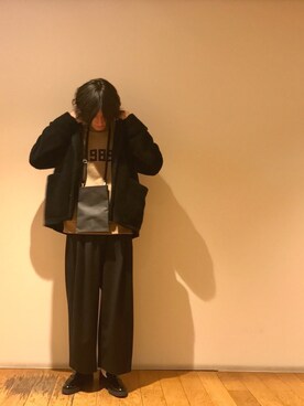 「CLANE（クラネ）のアイテム（スウェット）」を使った、r.kobata1204さん（メンズ・182cm）の秋コーディネート