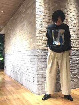 「CLANE（クラネ）のアイテム（スウェット）」を使った、r.kobata1204さん（メンズ・182cm）の秋コーディネート