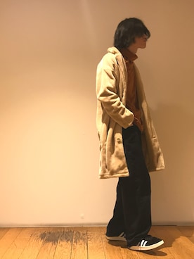 「アイテム（チェスターコート）」を使った、r.kobata1204さん（メンズ・182cm・20代）の秋コーディネート