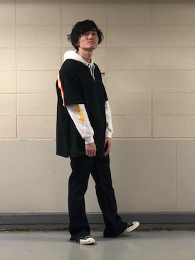 「JUNGLES（ジャングルス）のアイテム」を使った、r.kobata1204さん（メンズ・182cm）の冬コーディネート