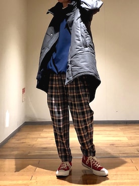 「Lui's（ルイス）のアイテム（ダウンジャケット/コート）」を使った、r.kobata1204さん（メンズ・182cm）の秋コーディネート