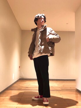 「Lui's（ルイス）のアイテム（ダウンジャケット/コート）」を使った、r.kobata1204さん（メンズ・182cm）の秋コーディネート