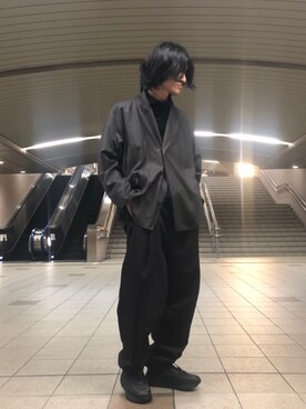 「Lui's（ルイス）のアイテム（スニーカー）」を使った、r.kobata1204さん（メンズ・182cm）の秋コーディネート