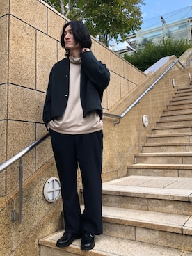 「CLANE（クラネ）のアイテム（パンツ）」を使った、r.kobata1204さん（メンズ・182cm）の秋コーディネート