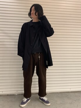 「ESSAY（エッセイ）のアイテム（パンツ）」を使った、r.kobata1204さん（メンズ・182cm）の冬コーディネート