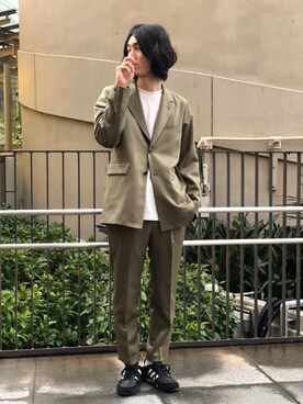 「CLANE（クラネ）のアイテム（パンツ）」を使った、r.kobata1204さん（メンズ・182cm）の冬コーディネート