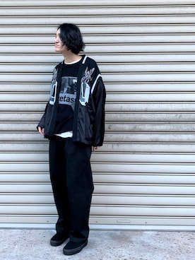 「Lui's（ルイス）のアイテム（チノパンツ）」を使った、r.kobata1204さん（メンズ・182cm）の春コーディネート