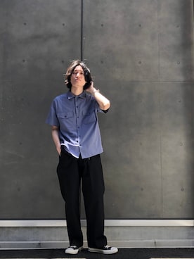 「Lui's（ルイス）のアイテム（チノパンツ）」を使った、r.kobata1204さん（メンズ・182cm）の夏コーディネート