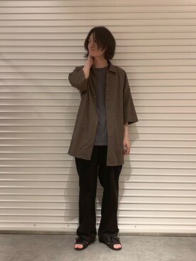 「Lui's（ルイス）のアイテム（チノパンツ）」を使った、r.kobata1204さん（メンズ・182cm）の夏コーディネート