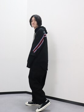「CONVERSE（コンバース）のCONVERSE コンバース オール スター オックス / ALL STAR OX(BLACK) 32160321（スニーカー）」を使った、r.kobata1204さん（メンズ・182cm・20代）の夏コーディネート
