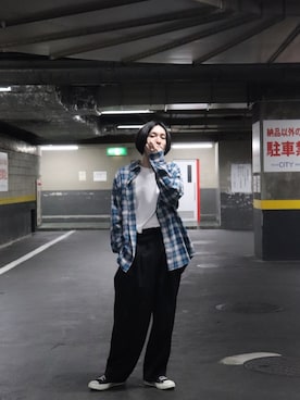 「ESSAY（エッセイ）のアイテム（パンツ）」を使った、r.kobata1204さん（メンズ・182cm）の秋コーディネート