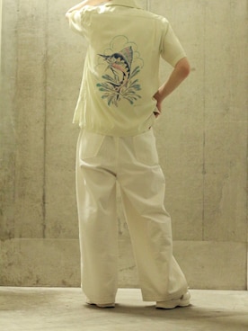 「Lui's（ルイス）のアイテム（サンダル）」を使った、r.kobata1204さん（メンズ・182cm）の夏コーディネート