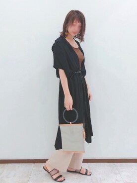 「アントマリーズ」｜「アイテム（シャツワンピース）」を使った、___Nanaさん（レディース・170cm）の夏コーディネート