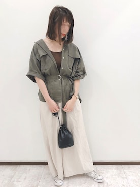 「ゆるカジ」｜___Nanaさん（レディース・170cm）の夏コーディネート