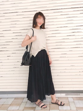 「Aunt Marie's（アントマリーズ）のアイテム（ショルダーバッグ）」を使った、___Nanaさん（レディース・170cm）の夏コーディネート
