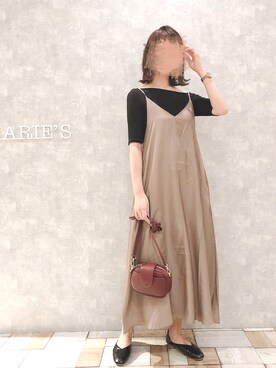 「Aunt Marie's（アントマリーズ）のアイテム（ショルダーバッグ）」を使った、___Nanaさん（レディース・170cm）の夏コーディネート