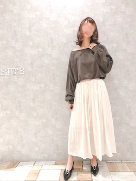 「Aunt Marie's（アントマリーズ）のアイテム（スカート）」を使った、___Nanaさん（レディース・170cm）の秋コーディネート