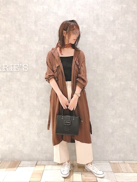 「Aunt Marie's（アントマリーズ）のアイテム（ショルダーバッグ）」を使った、___Nanaさん（レディース・170cm）の秋コーディネート