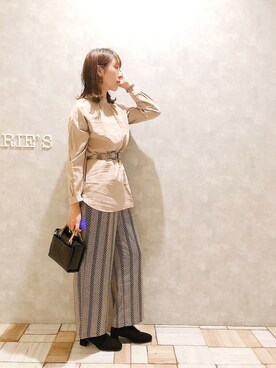 「Aunt Marie's（アントマリーズ）のアイテム（ショルダーバッグ）」を使った、___Nanaさん（レディース・170cm）の秋コーディネート