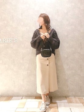 「Aunt Marie's（アントマリーズ）のアイテム（ショルダーバッグ）」を使った、___Nanaさん（レディース・170cm）の秋コーディネート