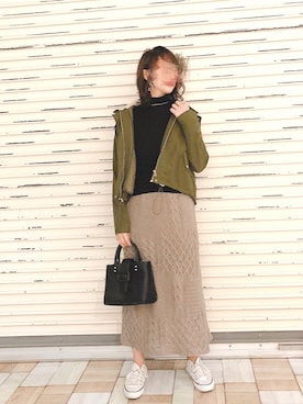 「アントマリーズ」｜「アイテム（マウンテンパーカー）」を使った、___Nanaさん（レディース・170cm）の秋コーディネート