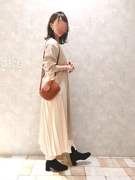「Aunt Marie's（アントマリーズ）のアイテム（ショルダーバッグ）」を使った、___Nanaさん（レディース・170cm）の秋コーディネート