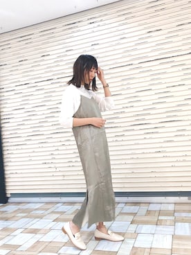 「Aunt Marie's（アントマリーズ）のアイテム（Tシャツ/カットソー）」を使った、___Nanaさん（レディース・170cm）の冬コーディネート