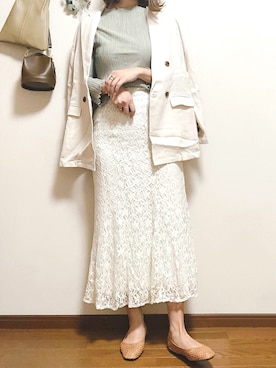 「Aunt Marie's（アントマリーズ）のアイテム（Tシャツ/カットソー）」を使った、___Nanaさん（レディース・170cm）の春コーディネート