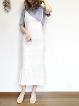 「Aunt Marie's（アントマリーズ）のアイテム（Tシャツ/カットソー）」を使った、___Nanaさん（レディース・170cm）の春コーディネート