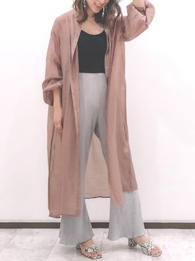 「シアーシャツワンピース」｜___Nanaさん（レディース・170cm）の夏コーディネート