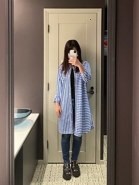 青シャツ のレディース人気ファッションコーディネート Wear