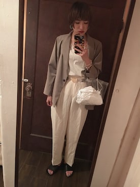 「BASISBROEK（バシスブルック）のアイテム（ジャケット/アウター）」を使った、ソタミさん（レディース・165cm）の夏コーディネート