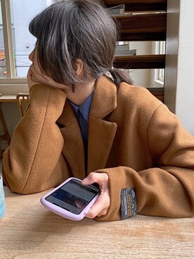 「SENSE OF PLACE by URBAN RESEARCH（センスオブプレイスバイアーバンリサーチ）のアイテム（ジャケット/アウター、ブラウン系）」を使った、麻さん（レディース・166cm）の冬コーディネート