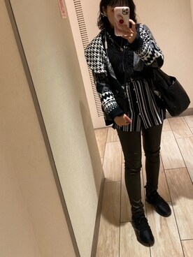 「Desigual（デシグアル）のアイテム（ジャケット/アウター）」を使った、Sさん（レディース・163cm）の冬コーディネート