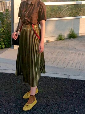 「BEAMS（ビームス）のアイテム（シャツ/ブラウス）」を使った、Sさん（レディース・163cm）の夏コーディネート