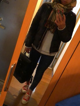 「PRADA（プラダ）のアイテム（ダウンジャケット/コート）」を使った、marckさん（レディース・162cm）の秋コーディネート